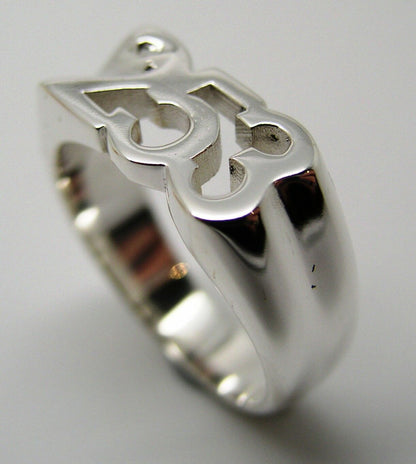 Kaedesigns, Custom Made Sterling Silver Large Ring With Your Choice Of 3 Numbers