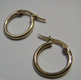 Full Solid New Genuine 9ct 9K Yellow, Rose or White Gold Small Hoop Round Earrings