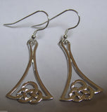 Genuine Sterling Silver 925 Celtic Knot Hook Earrings