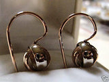Kaedesigns New Genuine 9ct 10mm Rose White Gold Belcher Spinning Earrings