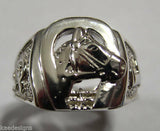 Size W  Kaedesigns, New Genuine Sterling Silver Large Horse Shoe Ring 390