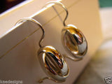 Kaedesigns New Genuine New 9ct 9K Yellow, Rose or White  Gold Spinning Oval Belcher Ball Earrings