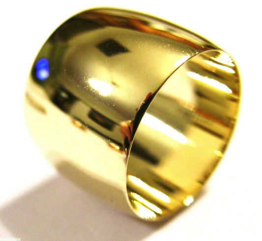 Genuine 9ct 9kt Yellow, Rose or White Gold Full Solid 16mm Wide Band Ring Size R