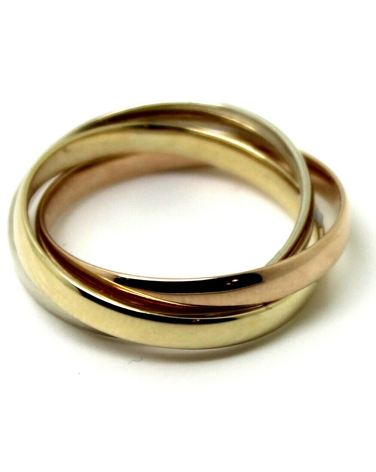 Size R Genuine Solid 3mm 9ct Yellow, White, Rose Gold Russian Wedding Ring Bands