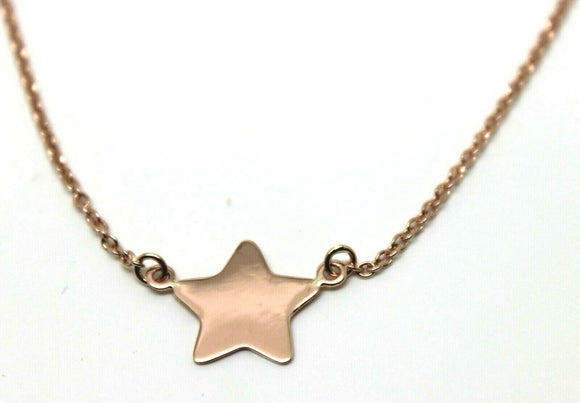 Genuine New 52cm 9ct Rose Gold Belcher Chain Necklace With Star