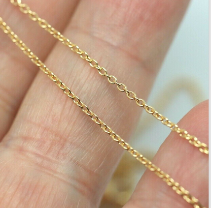 Genuine 18ct 750 Yellow Gold Belcher Cable Chain Necklace 50cm 3.79grams