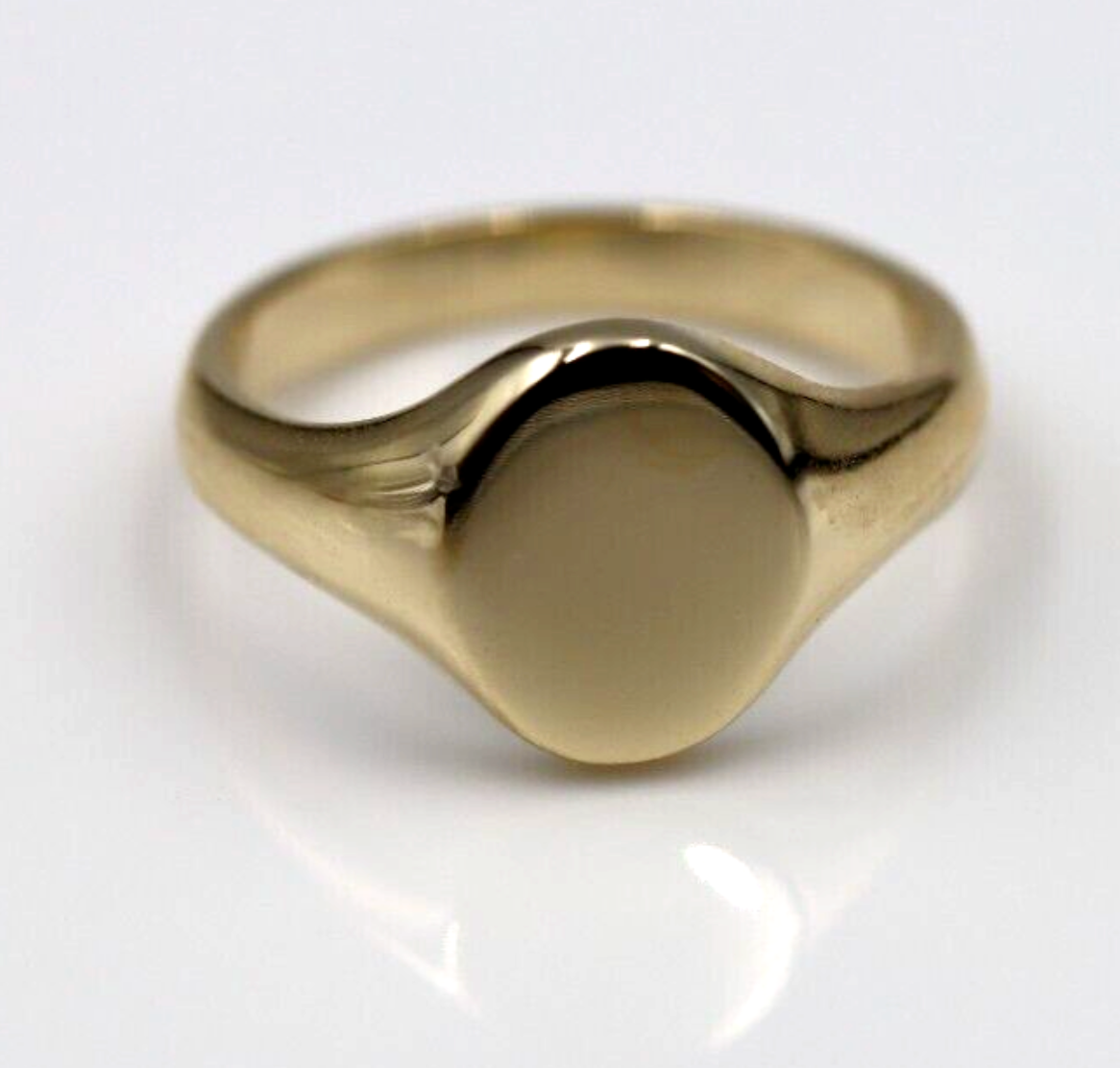 Kaedesigns New Size G New 9ct 9K Yellow, Rose or White Gold Oval Signet Ring 9mm x 7mm