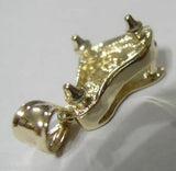 Genuine New 9ct Yellow, Rose or White Gold Solid 3D Piano Pendant Or Charm