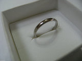 New Genuine 18ct 18kt White Gold 2.5mm Wide Wedding Band Ring