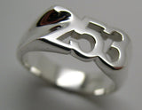 Kaedesigns, Custom Made Sterling Silver Large Ring With Your Choice Of 3 Numbers
