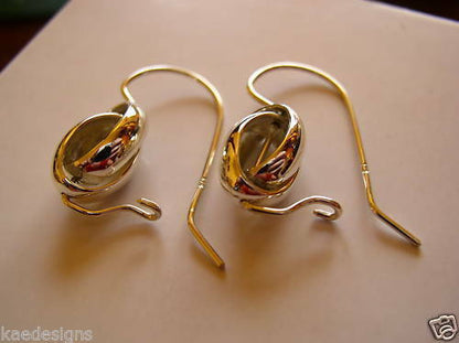 Kaedesigns New Genuine New 9ct 9K Yellow, Rose or White  Gold Spinning Oval Belcher Ball Earrings