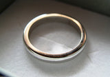 Size L 1/2 New Genuine 9ct 9kt White Gold 2.5mm Wide Wedding Band Ring