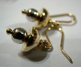 Kaedesigns Genuine 9ct 9k Yellow & White Gold Fancy Hook Earrings