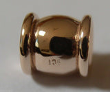 Kaedesigns Genuine 9kt 9ct Yellow, Rose or White Gold Barrel Ridged Domed Bead For New Charm Bracelets