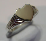 Kaedesigns New Size H Sterling Silver Heart Signet Ring