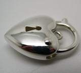 Kaedesigns New Sterling Silver Bubble Heart Padlock Pendant 18mm