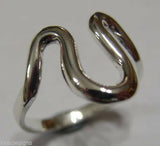 Size Q Genuine Sterling Silver 925 Swirl Ring *Free Post In Oz*