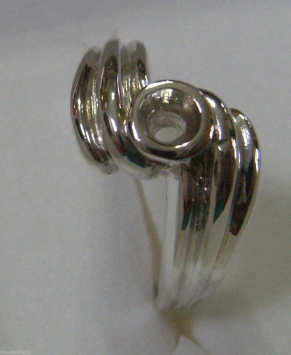 KAEDESIGNS,  SOLID STERLING SILVER RING- ring only setting & stone not included