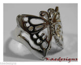 Kaedesigns, Genuine Sterling Silver 925 Solid Large Butterfly Ring 236