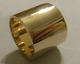 Size M, Heavy Genuine 9kt 9ct Yellow, Rose or White Gold / 375, Full Solid 15mm Extra Wide Band Ring