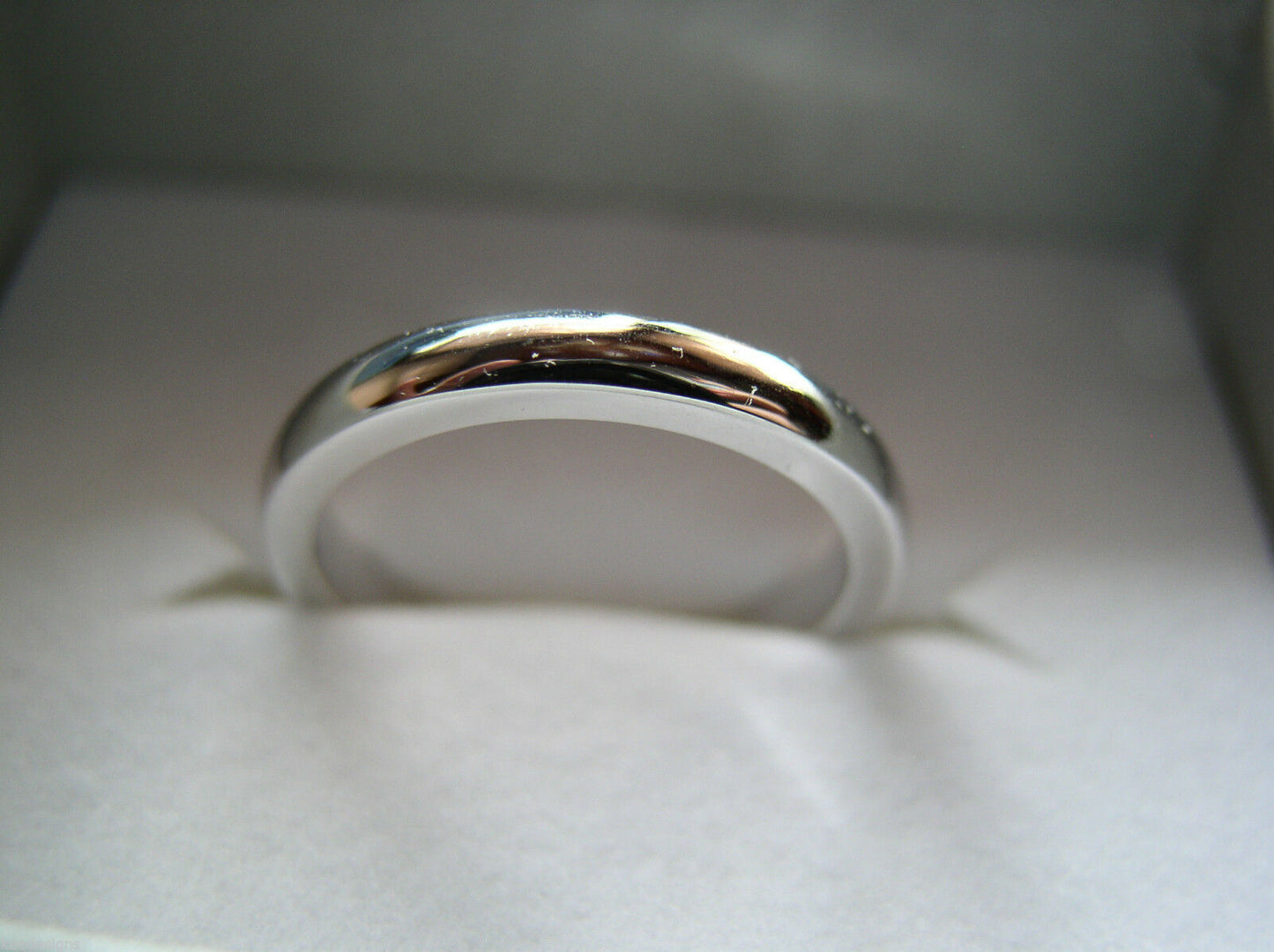 Size L 1/2 New Genuine 9ct 9kt White Gold 2.5mm Wide Wedding Band Ring