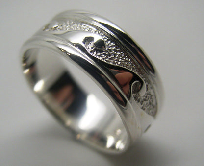 Kaedesigns New Genuine Genuine Sterling Silver 925 Surf Wave Ring Size W