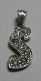 9ct Genuine Solid White Gold Initial Pendant Letter S*Free  Postage In Oz