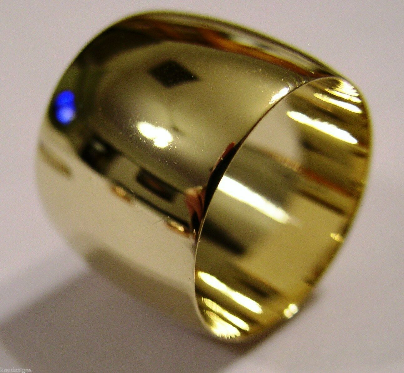 Size M / 6 Kaedesigns New 9ct 9k Yellow, Rose or White Gold Full Solid 16mm Wide Band Ring