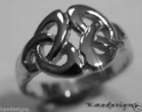 Genuine Full Solid Sterling Silver Celtic Weave Ring *Free Express Post In Oz*
