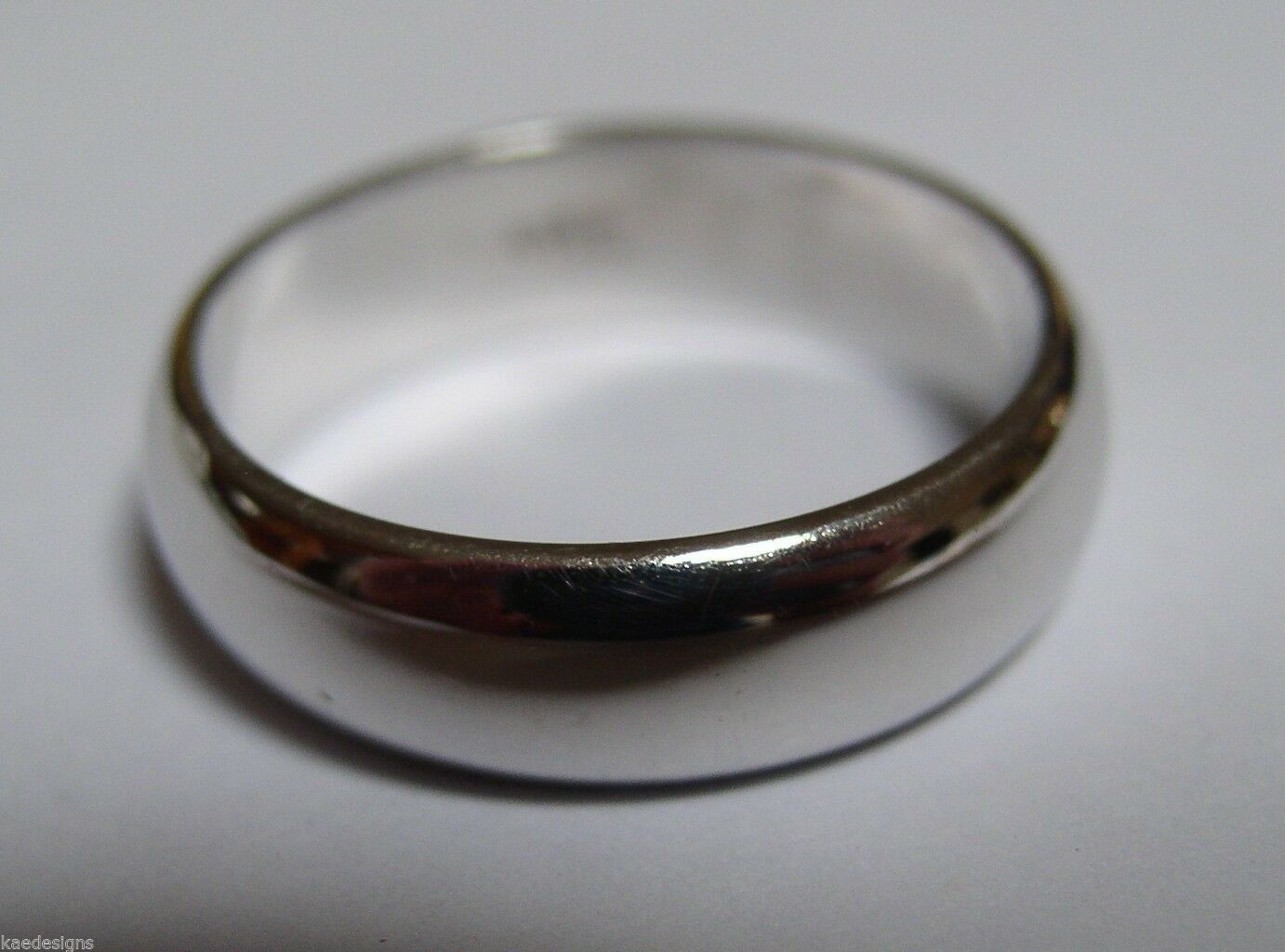 Size T Genuine Heavy Solid 9ct 9kt White Gold 6mm Wedding Band Ring