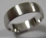 Size V, Genuine Matt Finish 9ct 9K Solid White Gold Wedding Band Ring