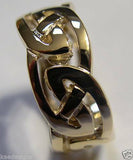 Size O Genuine Solid New 9ct 9kt Yellow, Rose or White Gold 8mm Wide Large Celtic Ring