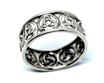 Kaedesigns Full Solid 9ct 9kt Yellow, Rose or White Gold Wide Celtic Weave Ring 514