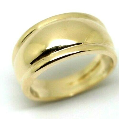 Size R Genuine 9ct 9kt Full Solid 10mm Yellow, Rose or White Gold Ridged Heavy Dome Ring