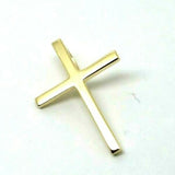 Genuine Solid Delicate 14ct 14K Yellow, Rose Or White Gold Thin Plain Cross Pendant