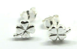Sterling Silver Children Child Small Four Leaf Clover Earrings *Free post in oz