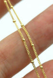 Genuine 9ct Yellow, Rose or White White Gold Diamond Cut Curb ball Necklace / Chain 45cm