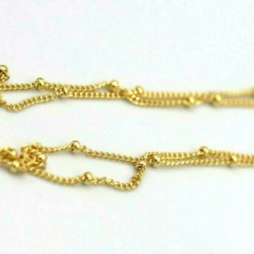 Genuine 9ct Yellow, Rose or White White Gold Diamond Cut Curb ball Necklace / Chain 45cm