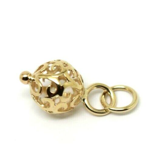 Genuine Double bale 9ct Yellow, Rose or White Gold 10mm Filigree Ball Pendant