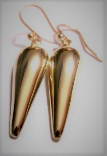 Kaedesigns Genuine 9ct 9kt Solid Yellow, Rose Or White Gold Half Tear Drop Teardrop Hook Earrings