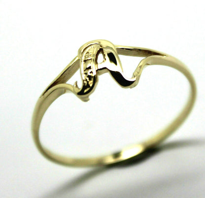 Genuine Delicate 9ct Yellow, Rose or White Gold Initial Ring A