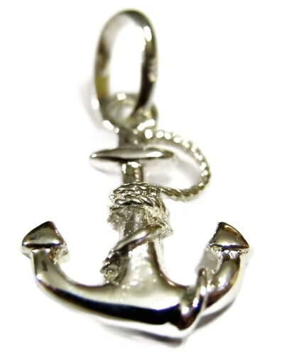 Genuine New Sterling Silver 925 Solid Anchor Boat Pendant Or Charm