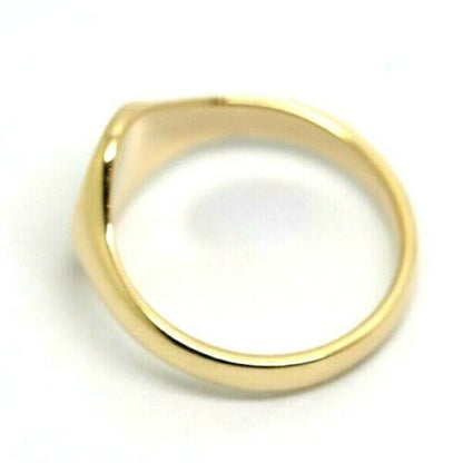 Size G 9ct 9K Yellow Gold Oval Signet Ring 9mm x 7mm + Engraving of 1 initial