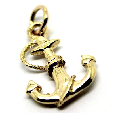 Kaedesigns, Genuine New 9ct 9kt Yellow, Rose or White Gold Solid Anchor Boat Pendant / Charm