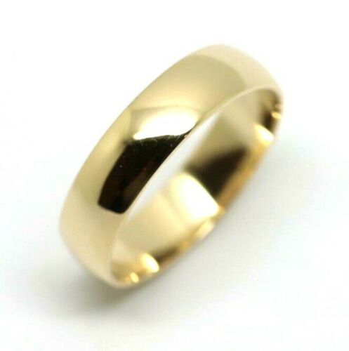 Solid 9ct Yellow Gold 5mm Wedding Band Ring Size V *Free Express Post In Oz