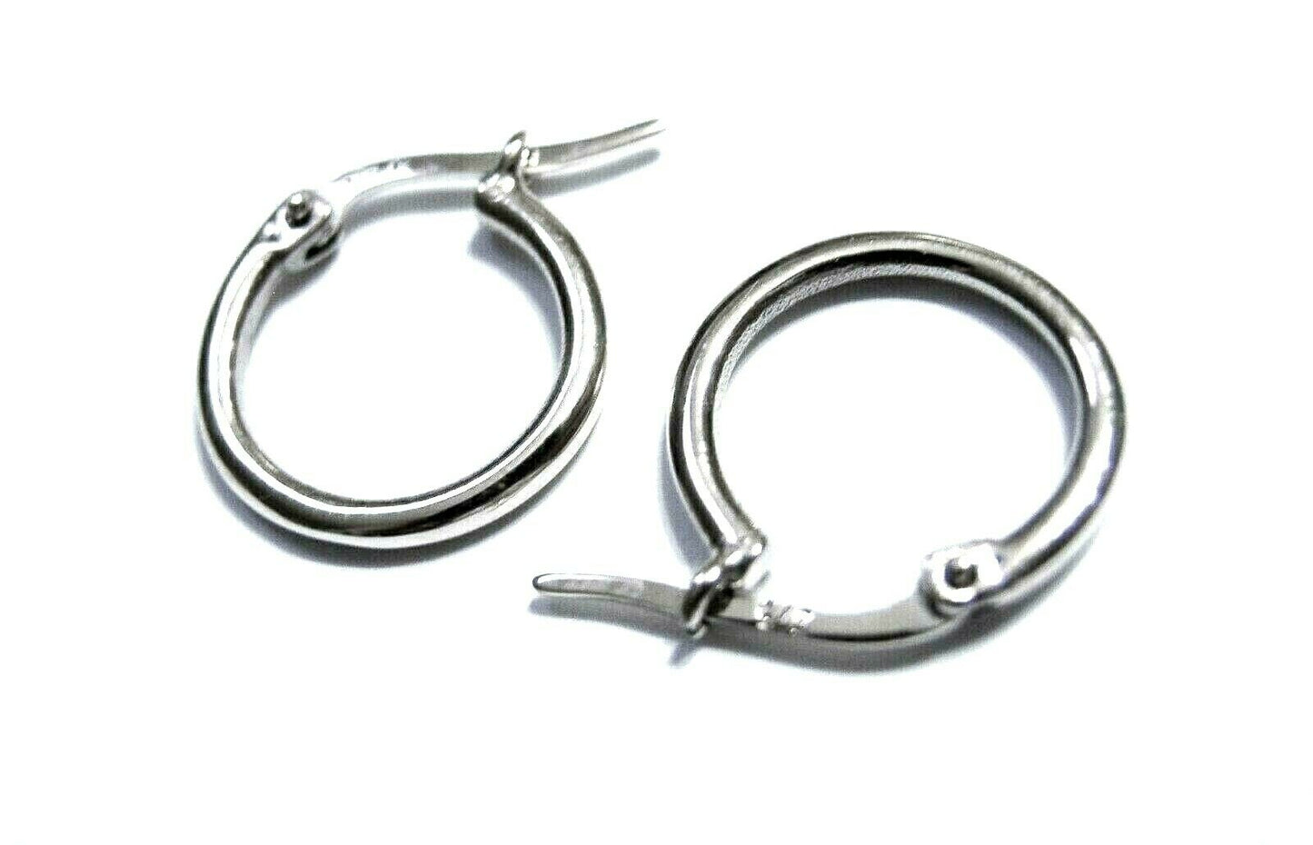 Genuine 9ct 9K Yellow, Rose or White Gold Small Hoop Round Earrings