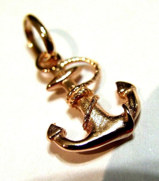 Kaedesigns, Genuine New 9ct 9kt Yellow, Rose or White Gold Solid Anchor Boat Pendant / Charm