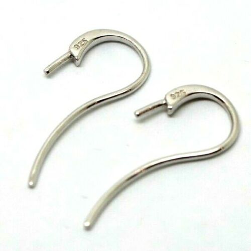 Genuine Sterling Silver Earring Hooks For Earrings with Pearl pin *Free Post