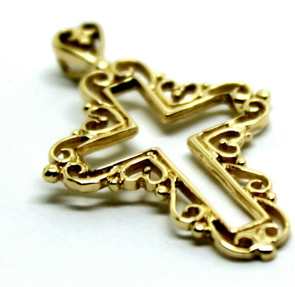 Kaedesigns, New 9ct Yellow Or Rose Or White Gold 375 Filigree Heart Cross Pendant