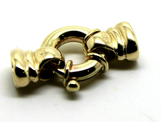 Kaedesigns, New 14mm Genuine 9ct 375 Large Yellow, Rose or White Gold Bolt Ring Clasp With Ends